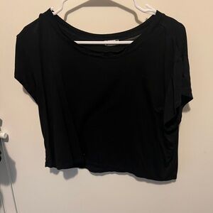 free people Black flowy crop top medium